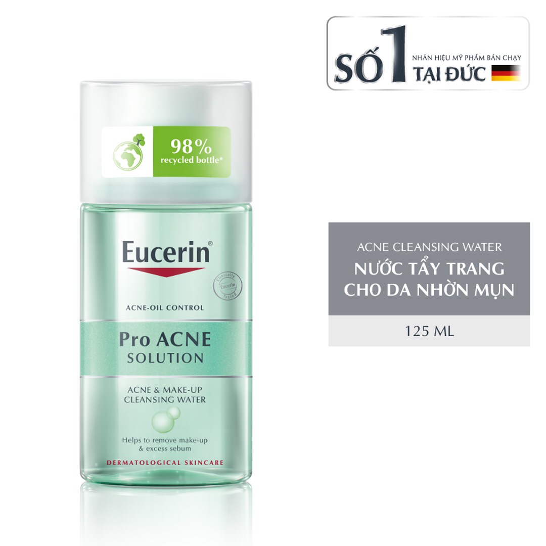 Eucerin Nước Tẩy Trang Eucerin Dành Cho Da Nhờn Mụn Pro ACNE Solution Acne & Make Up Cleansing Water