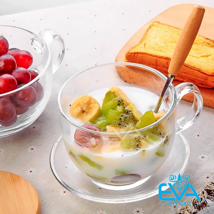 Dĩa Thuỷ Tinh Lót Ly Tách Đường Kính 9cm Cao Cấp / Mini Glass Plate