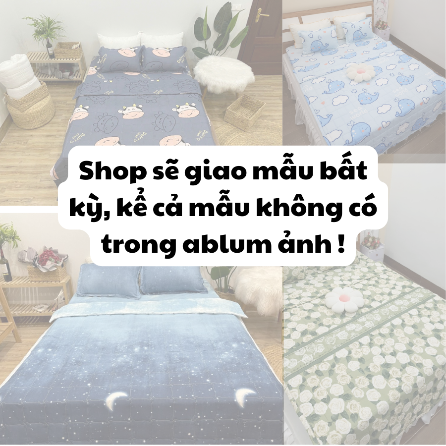 (Deal Hot) Chăn phao trần bông dày loại 1 mẫu đáng yêu, chăn bông hơi siêu nhẹ 1m8-2m cao cấp (được chọn màu)[Hình Khối Xanh]