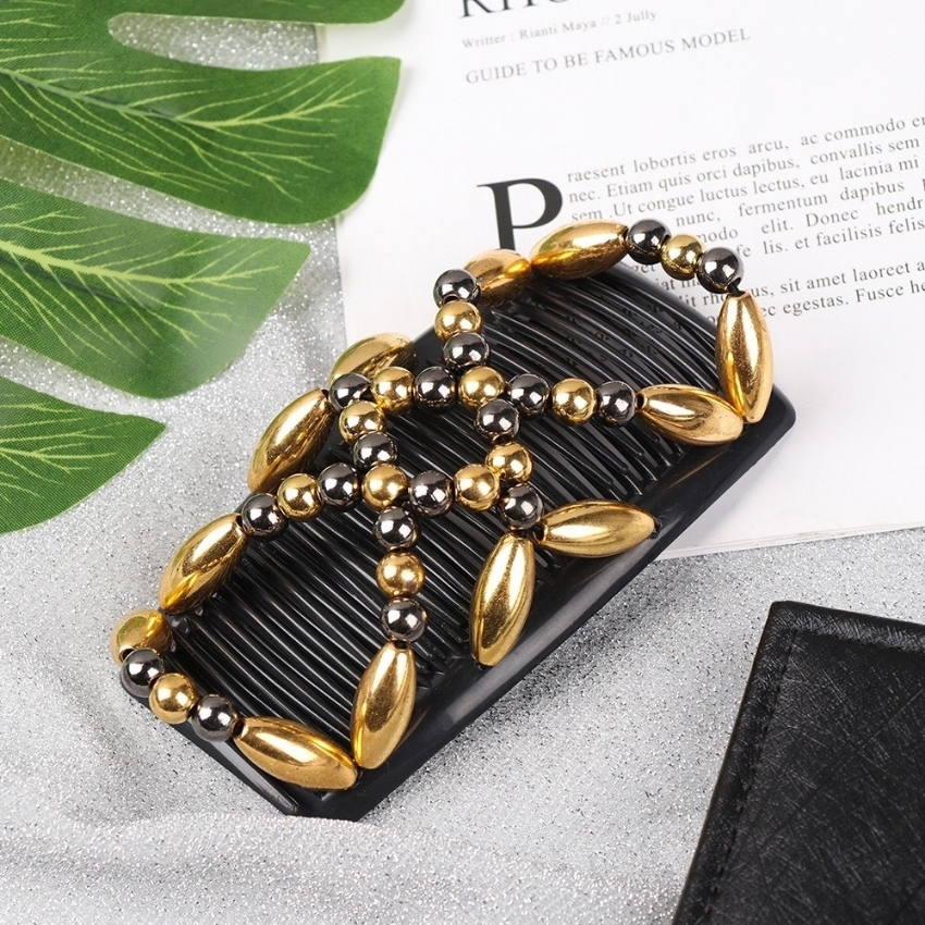 Kẹp Tóc Đa Năng Hàn Quốc Xỏ Hạt Co Giãn  - Kẹp Được Mọi Kiểu Tóc