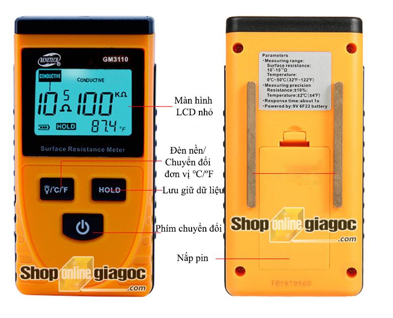 [HCM] Máy Đo Điện Trở Bề Mặt Benetech GM3110