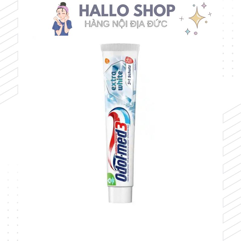 Kem đánh răng Odol-Med3 Extra White của Đức