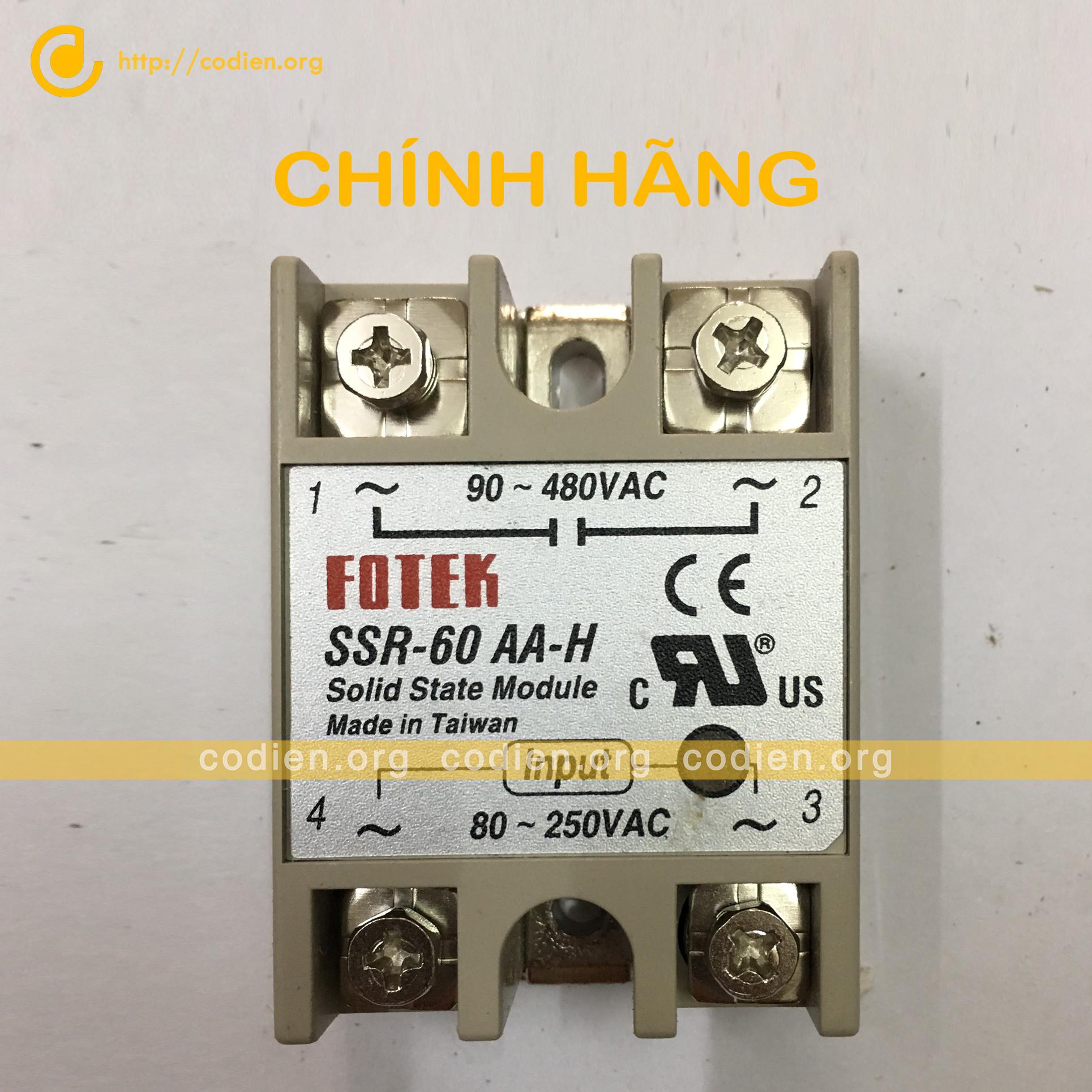 Rơ le bán dẫn fotek ssr-60 aa-h ssr-60 va-h