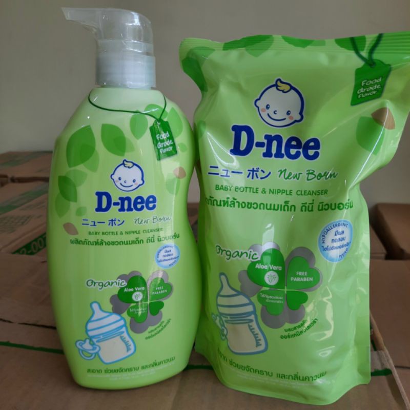 Nước Rửa Bình Sữa Dnee Organic Chai 620ml (Mẫu mới)