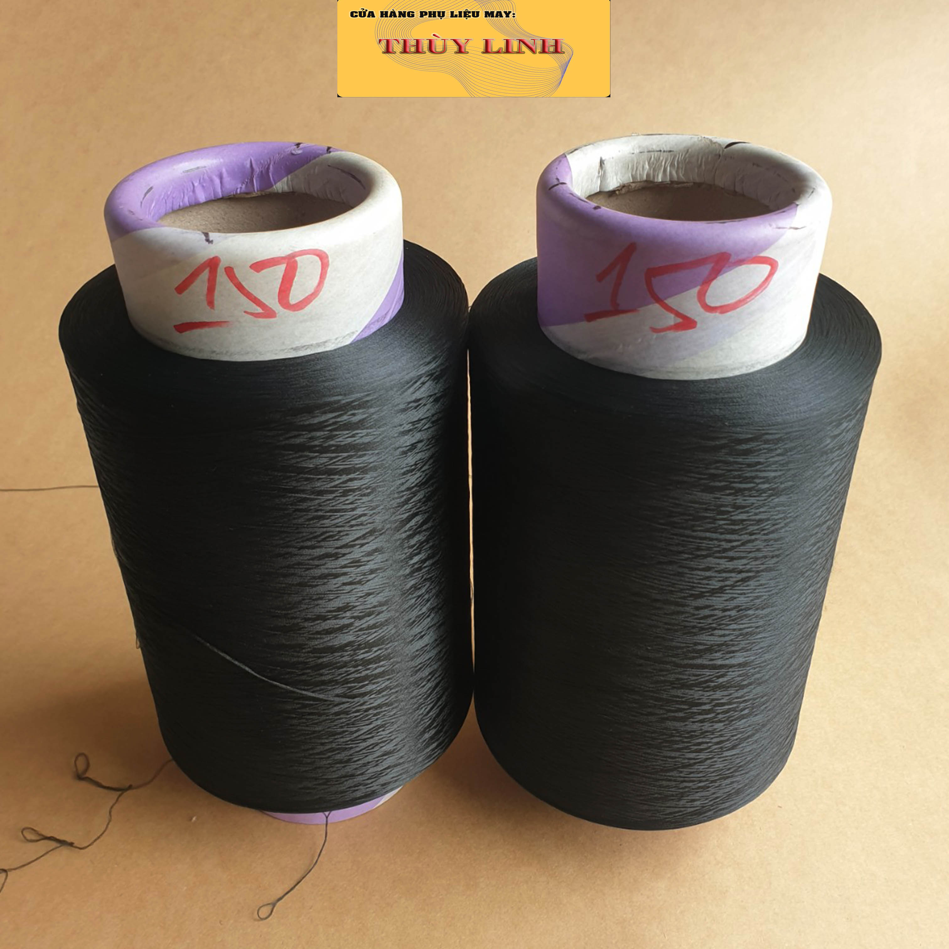 Tơ Đen vắt sổ 150 (SD150/48), 600 gram/ cuộn