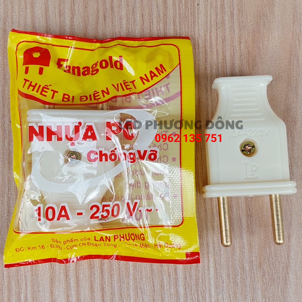 Combo 10 phích cắm 4 ly, phích nối âm Fanagold