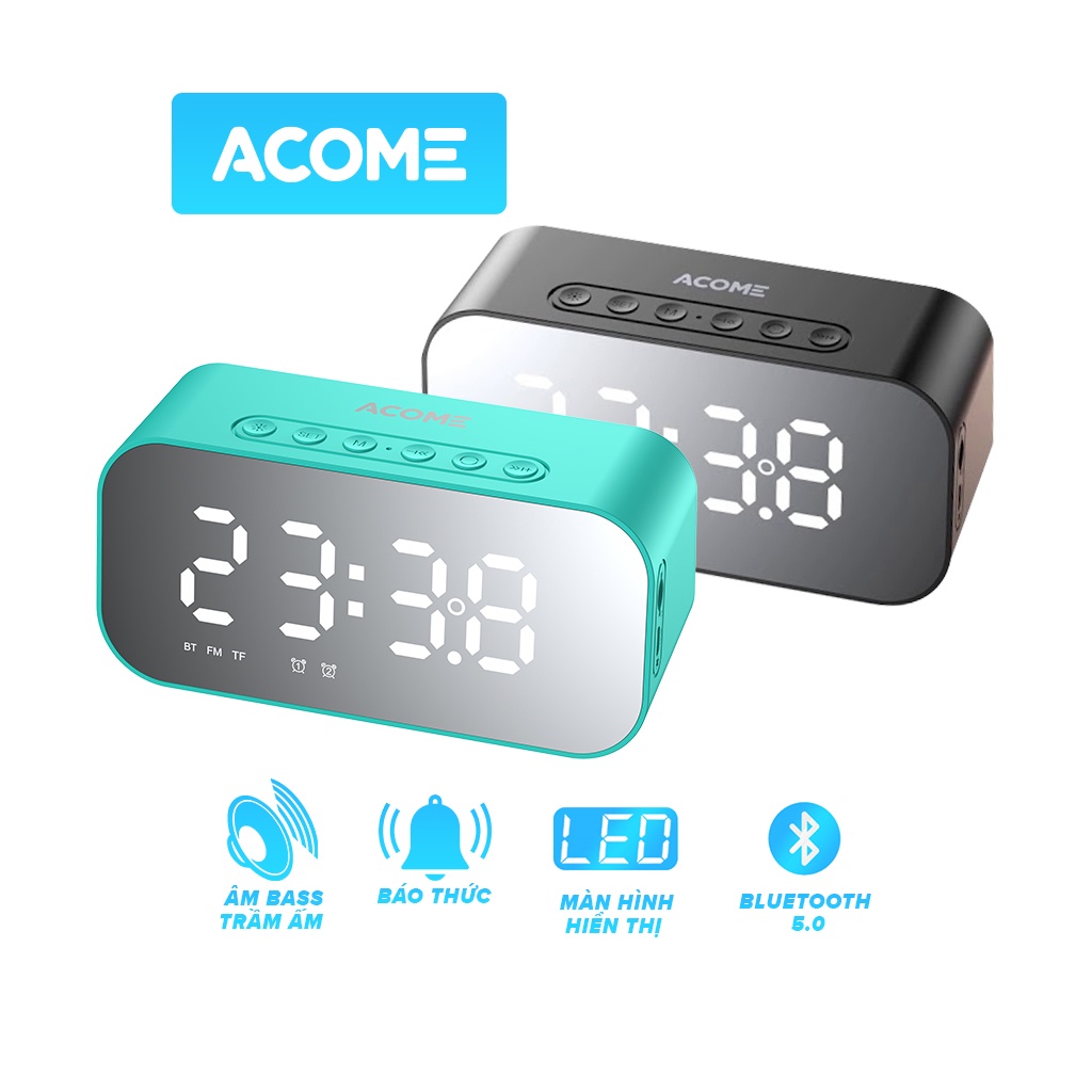 Loa Đồng Hồ ACOME A5/ ROBOT RB560 - Công Suất 5W - Bluetooth 5.0 - 3 Hình Thức Phát Nhạc - 5h Nghe Nhạc Liên Tục