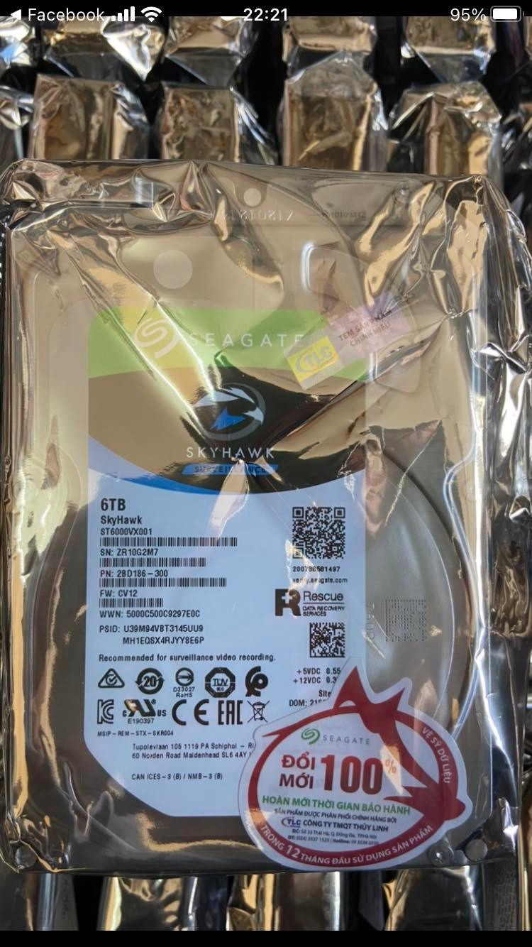 Ổ cứng 6TB Seagate Skyhawk ST6000VX001
