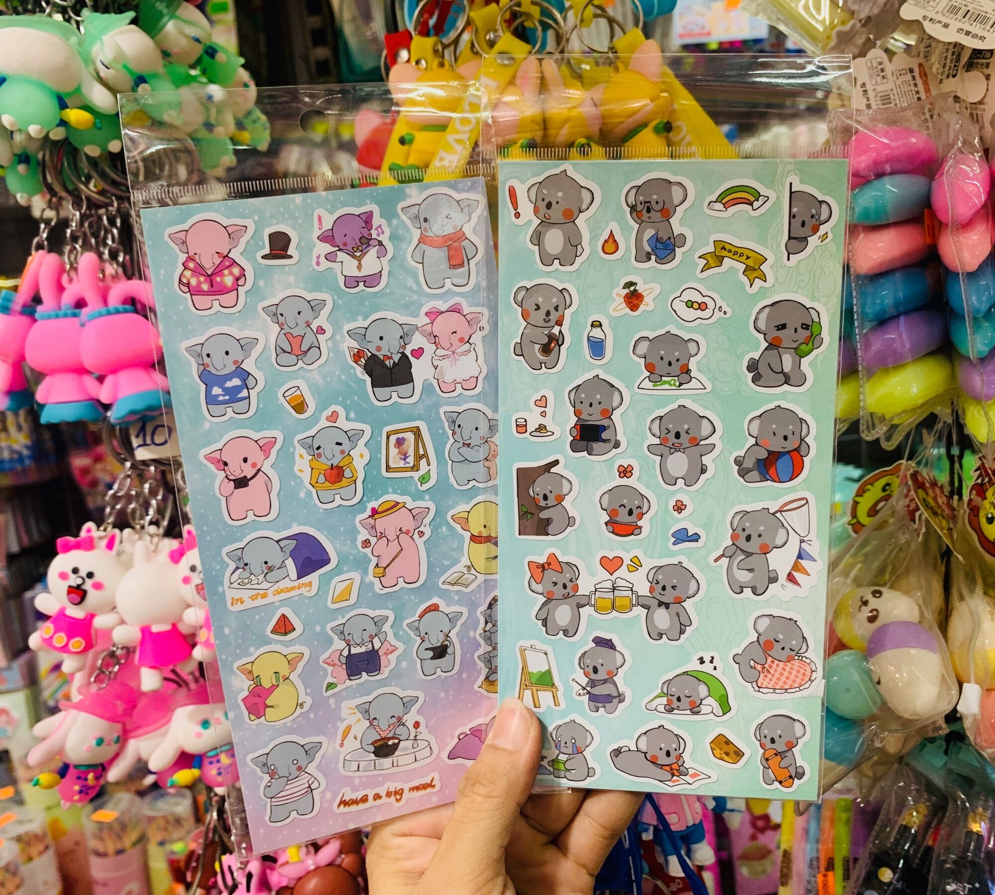 [MUA 2 GIẢM 5%][HCM]Sticker thú cute nhiều mẫu 7k/1 tấm