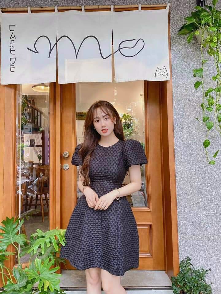 [HCM]Đầm xòe tay phồng siêu xinh