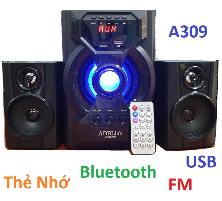 Loa Vi Tính 2.1 ADBLink A309 ( Bluetooth - FM , Thẻ Nhớ , Usb