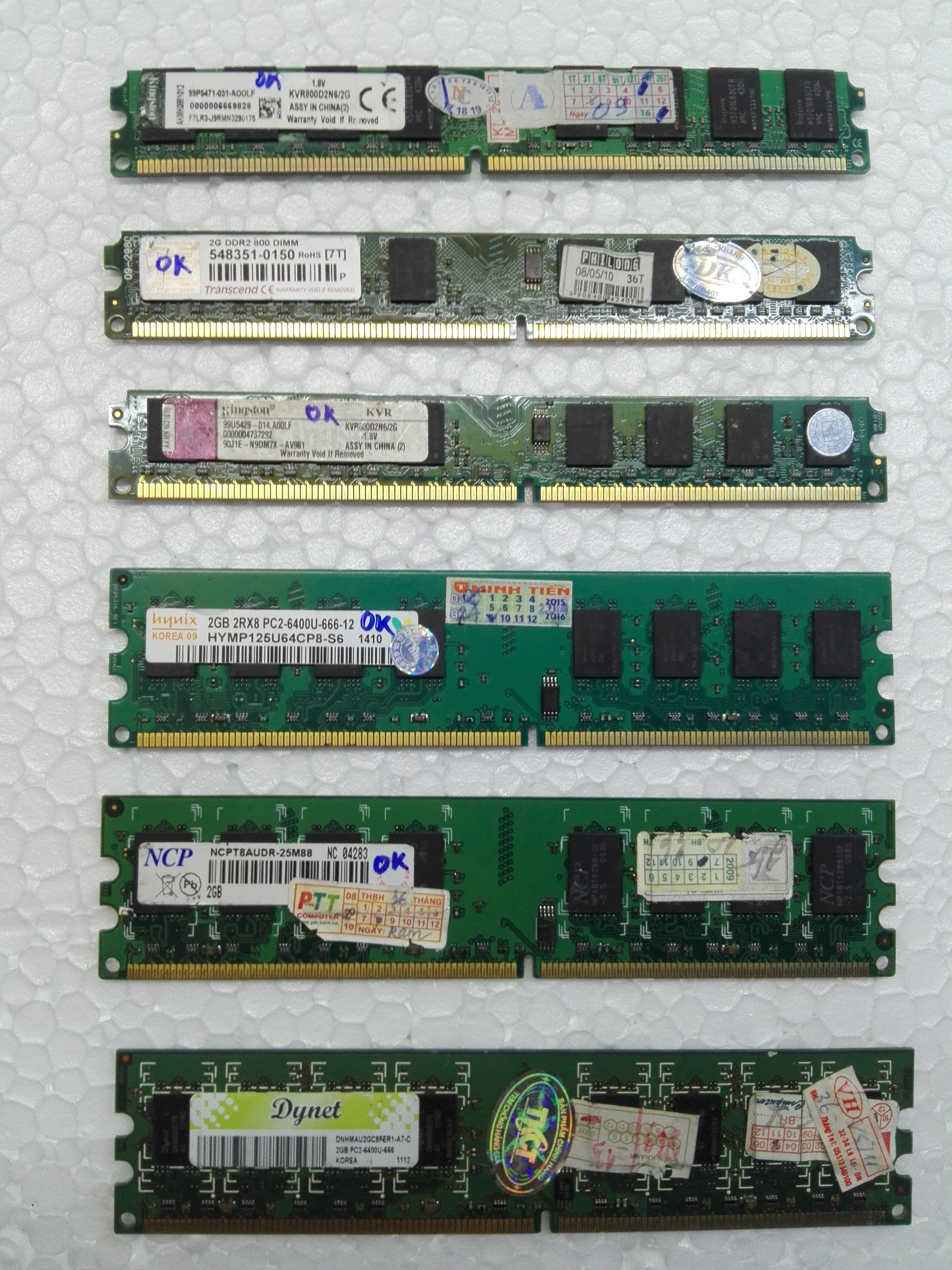 Ram DDR2 Máy tính để bàn DDRam II 2G Bus 667 / 800