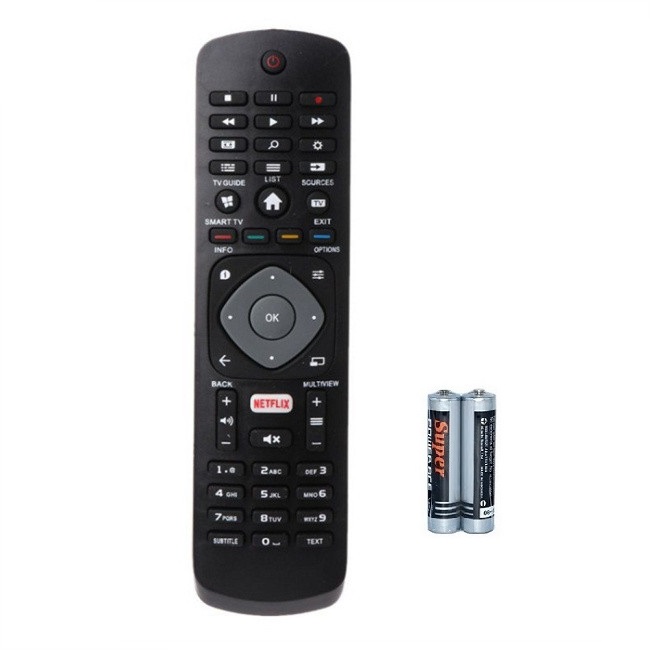 Remote điều khiển tivi philips internet smart tv netflix kèm pin aaa