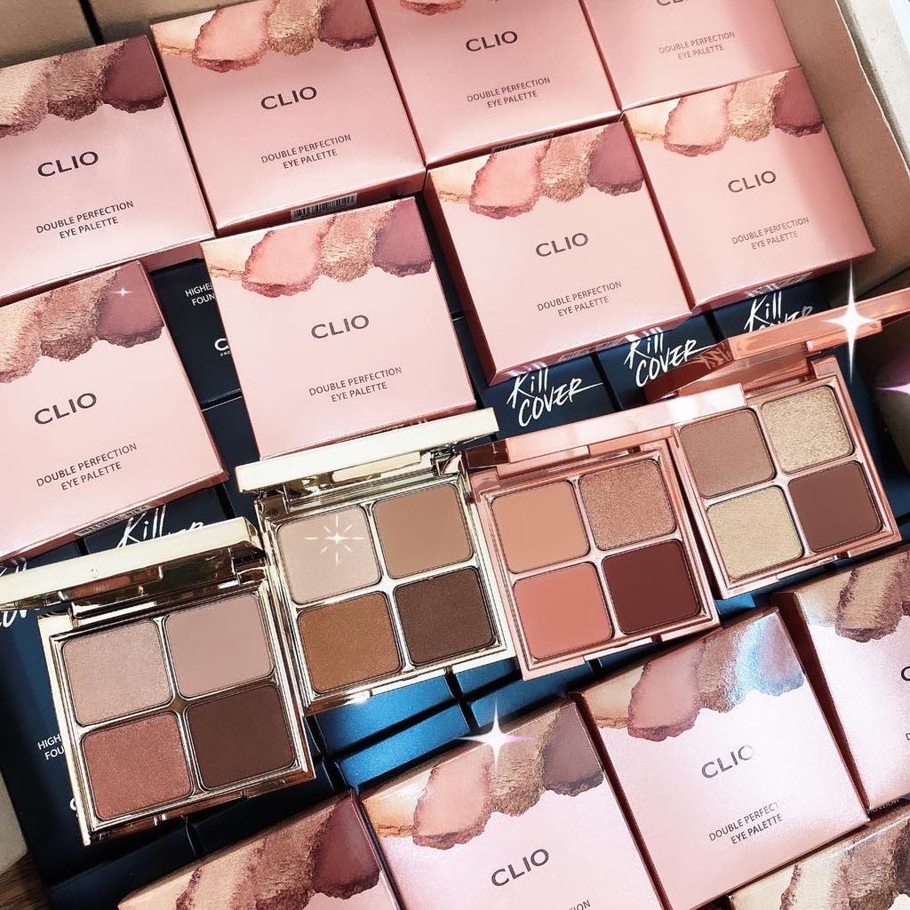 Bảng phấn mắt 4 màu Clio  Double Perfection Eye Palette.