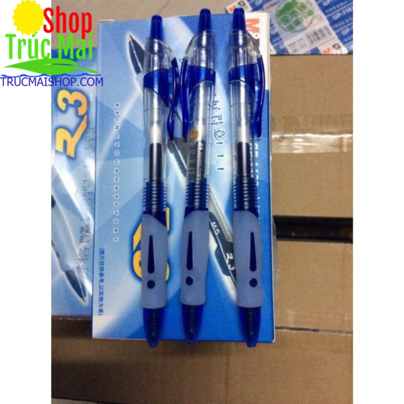 Bút bi gel bấm m&g 1163