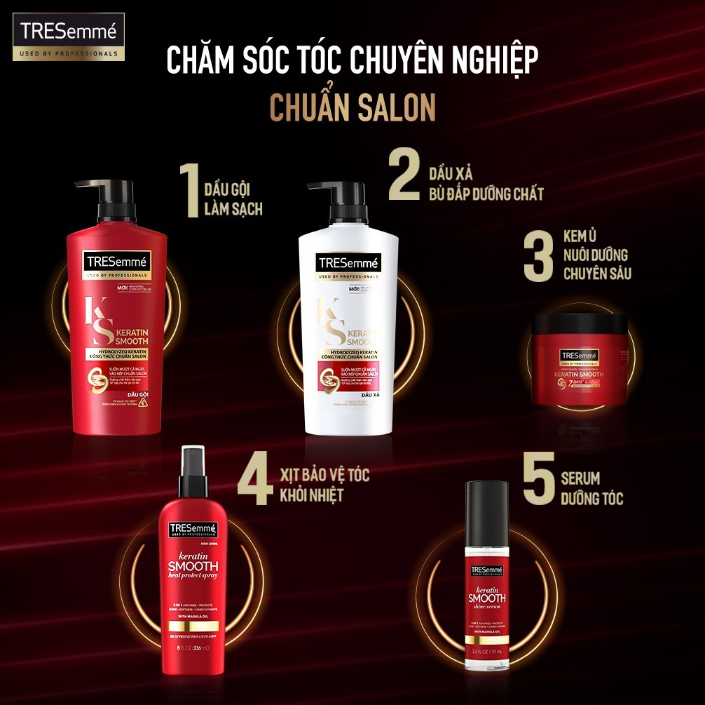 [Hàng tặng không bán - HB Gift] Xịt Bảo Vệ Tóc Tresemmé Keratin Smooth (236ml)
