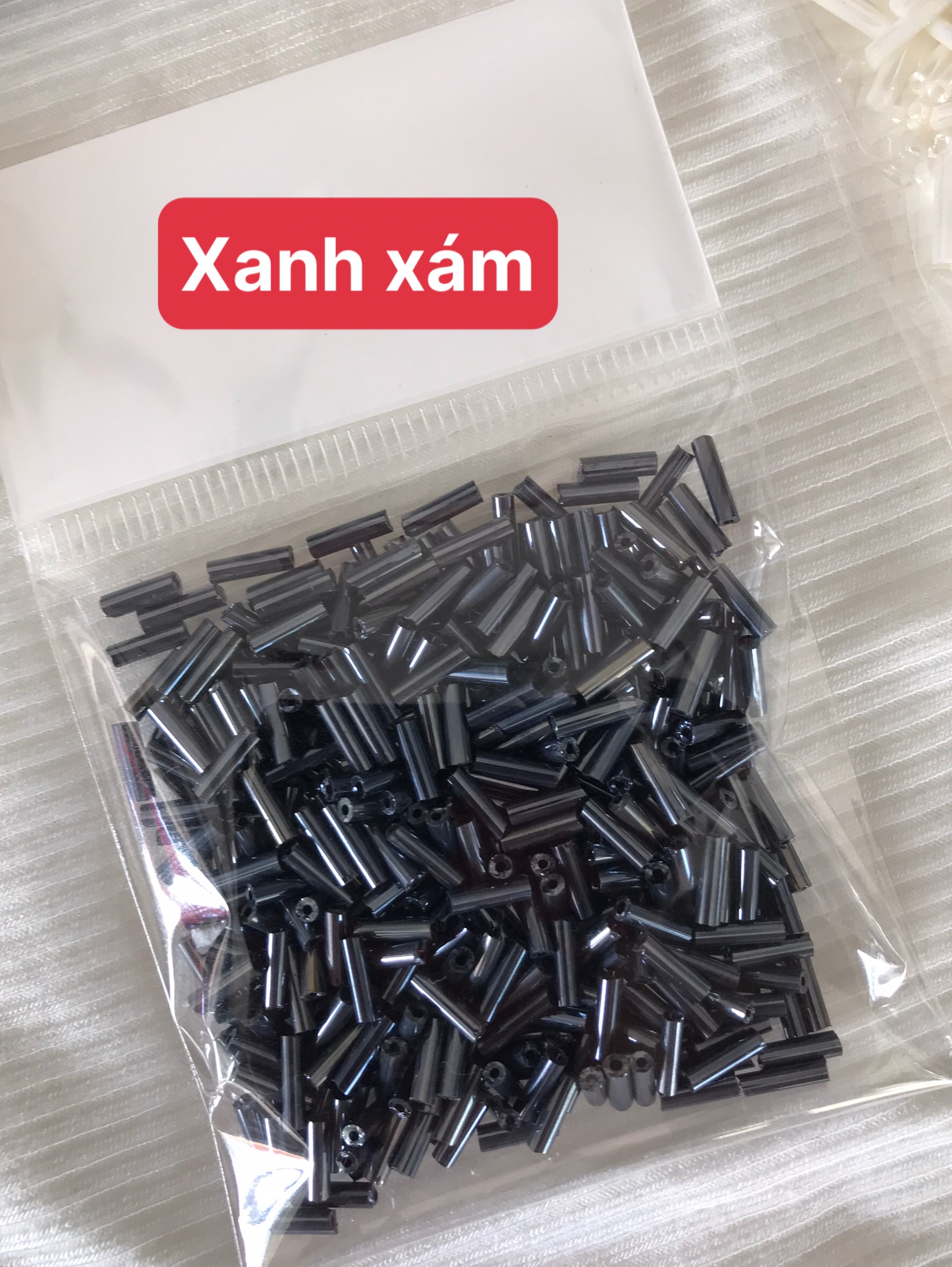 (20gr) Hạt cườm ống đính kết trang trí nhiều màu