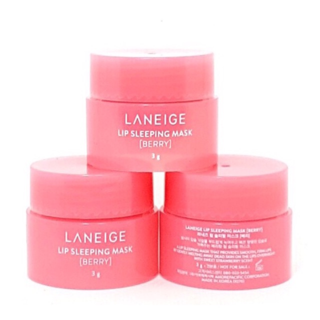 [S-A-L-E]  Mặt Nạ Ngủ Môi Laneige Lip Sleeping Mask làm dịu môi nứt nẻ dưỡng môi mềm mại mịn màng và hồng tự nhiên