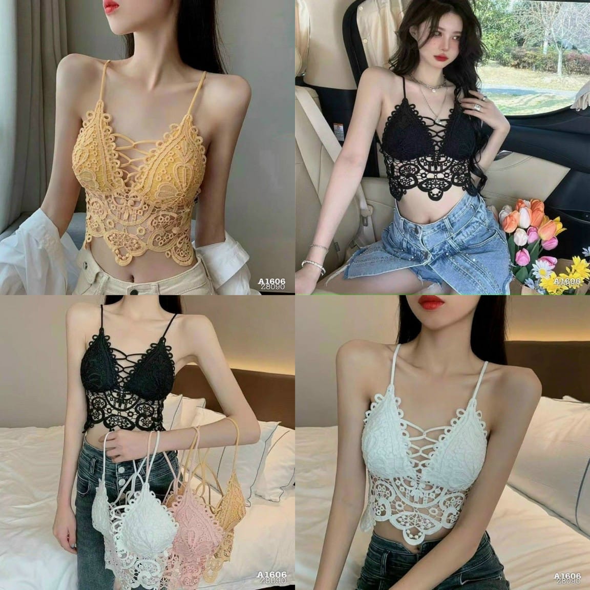 Áo bra ren hai dây đủ màu