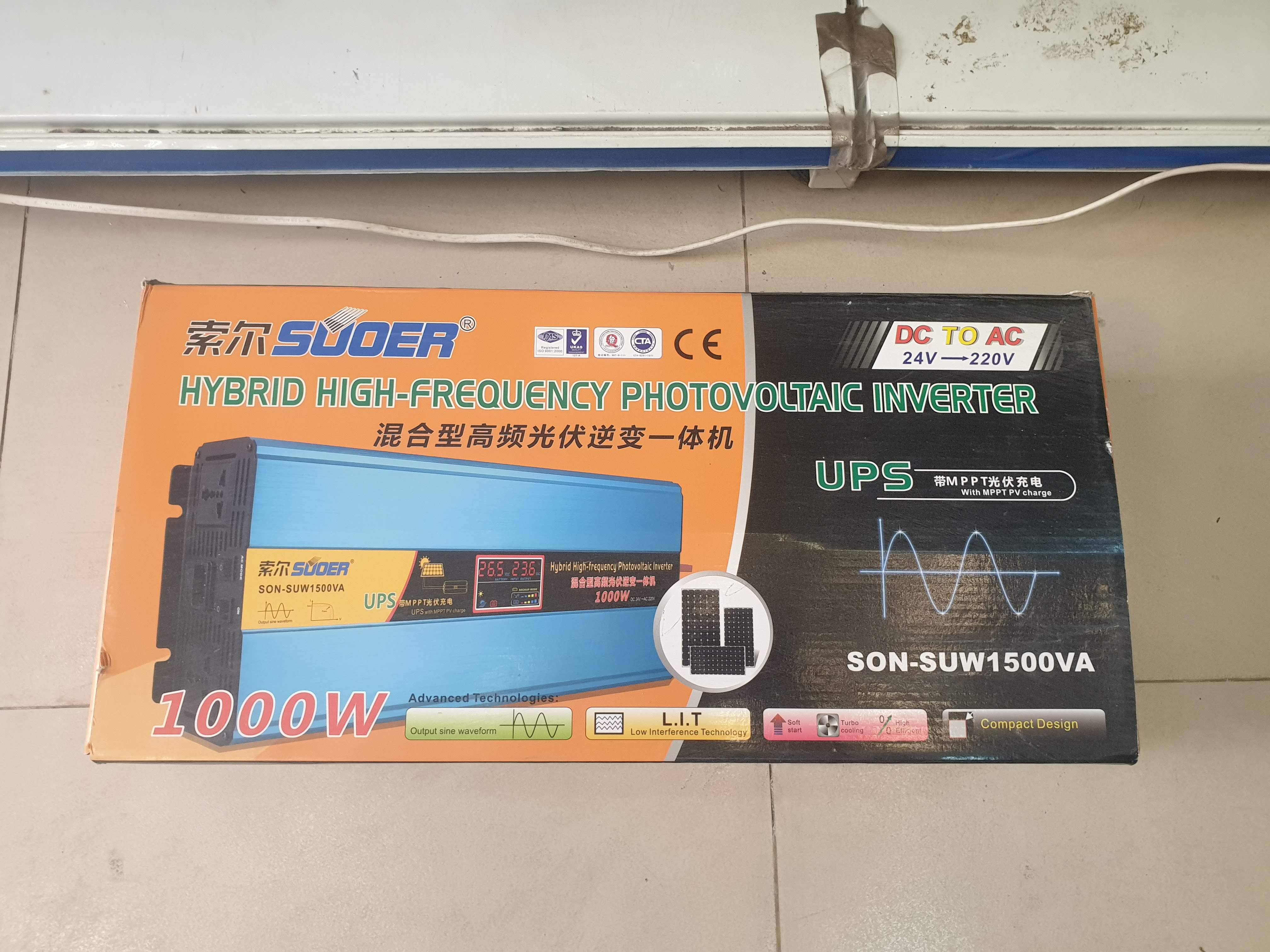 Kích điện Suoer 1000w 24VDC-220VAC son 1500va