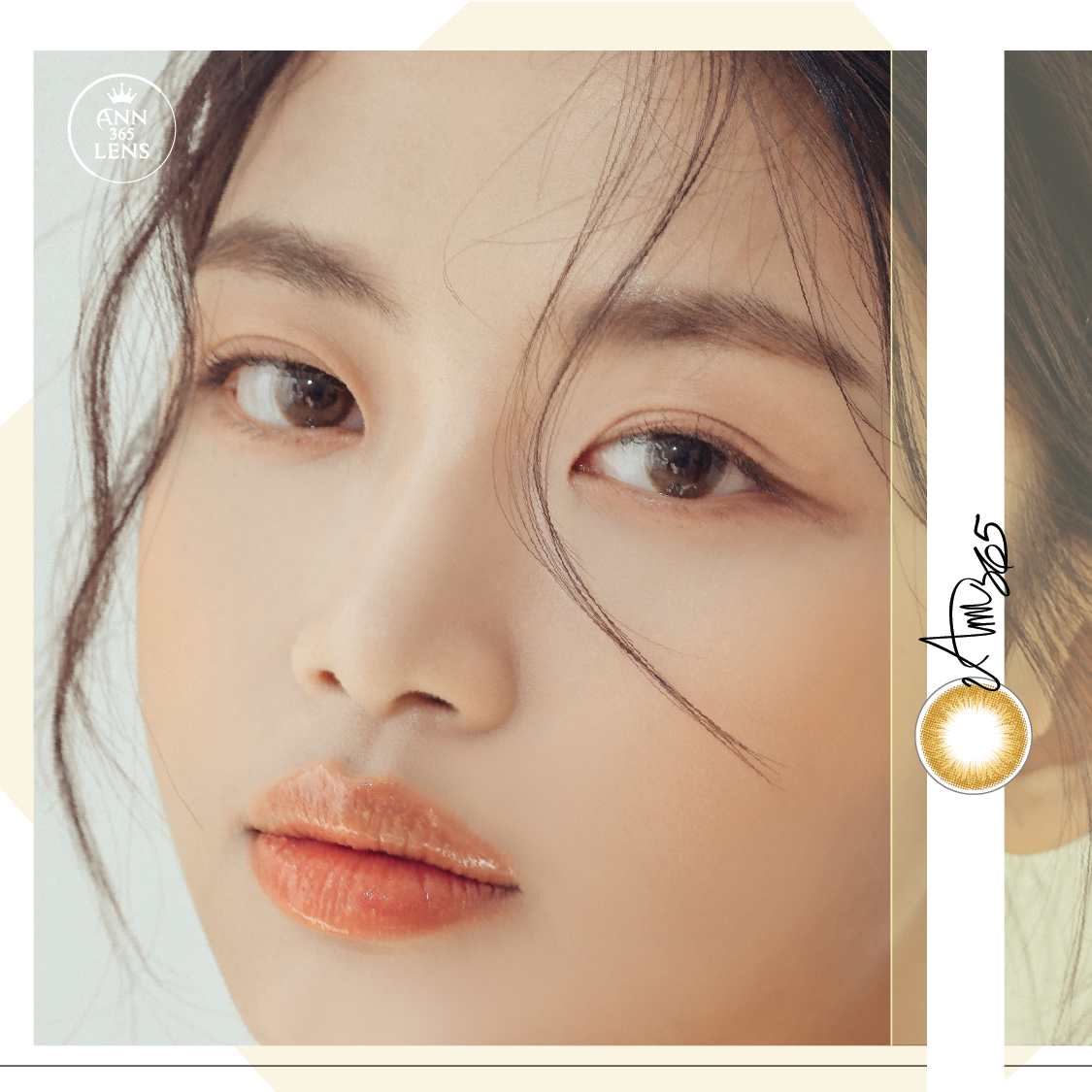 [𝗗𝗮𝗶𝗹𝘆 𝗟𝗲𝗻𝘀] Lens Cô Dâu 1 Ngày Đeo 24H Màu Nâu Latte Brown ANN365 Hàn Quốc (1 căp)