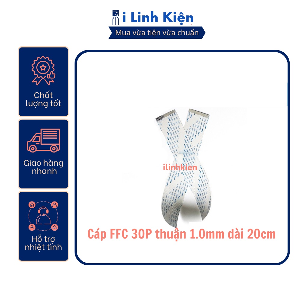 Cáp FFC 30P thuận 1.0mm dài 20cm loại 1