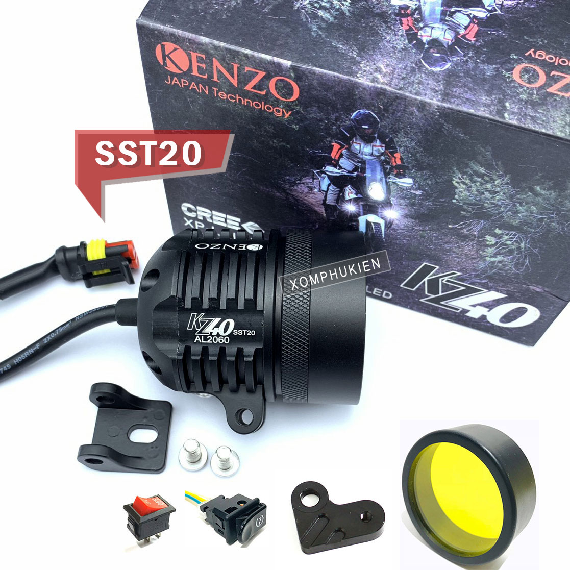 [HCM]Đèn Trợ Sáng L4X ( KZ40 ) Chip SST20 30W [ Kèm 4 Phụ Kiện ]