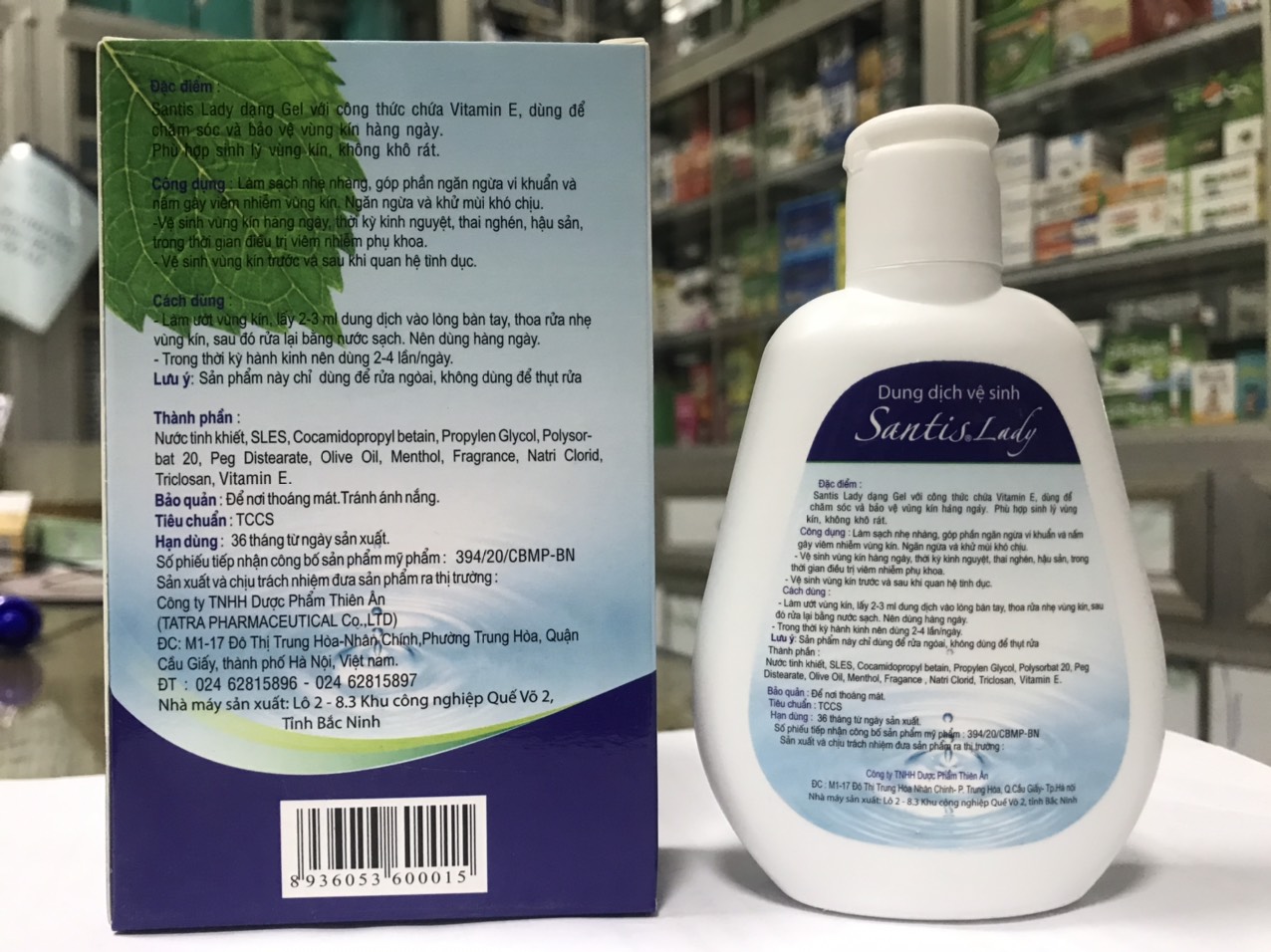 Dung dịch vệ sinh phụ nữ Santis Lady - chai 100ml