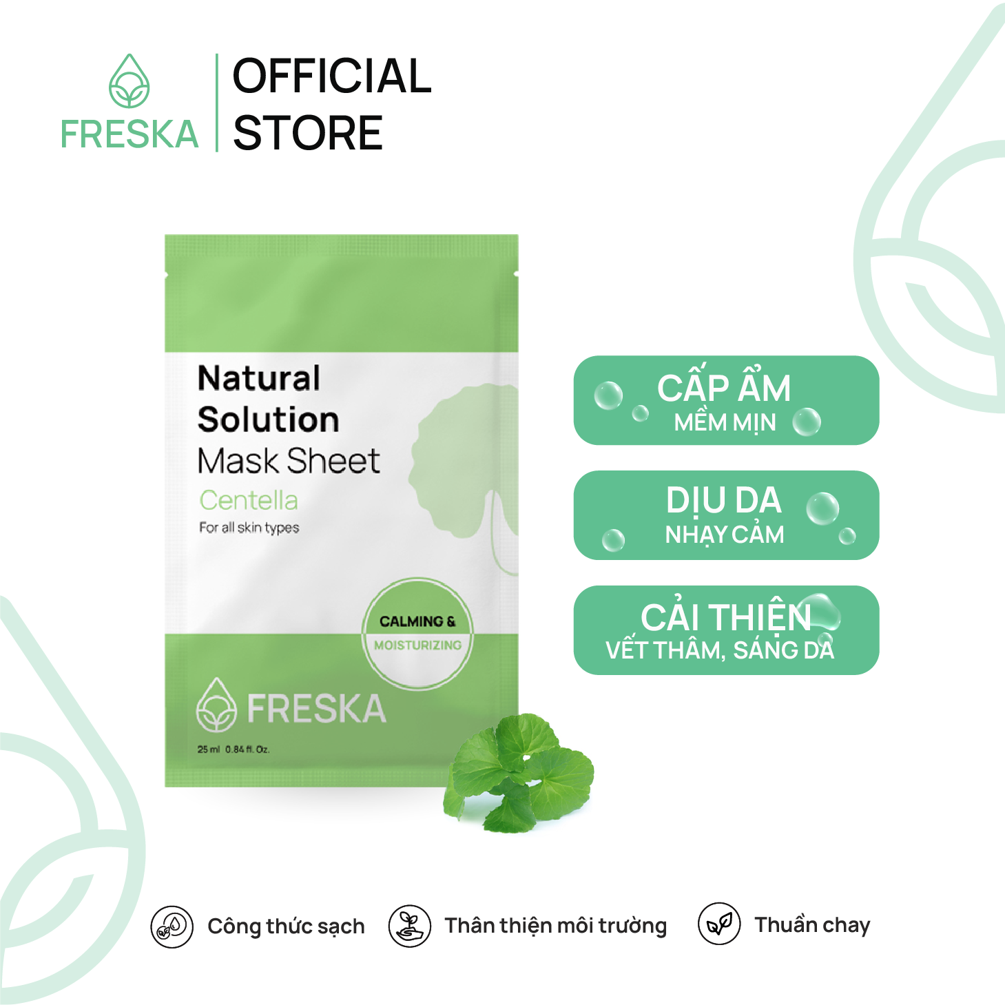 Combo 8 mask Natural Solution Mask Sheet 25ml (2 centella+2 Pomegranate+4 tea tree)