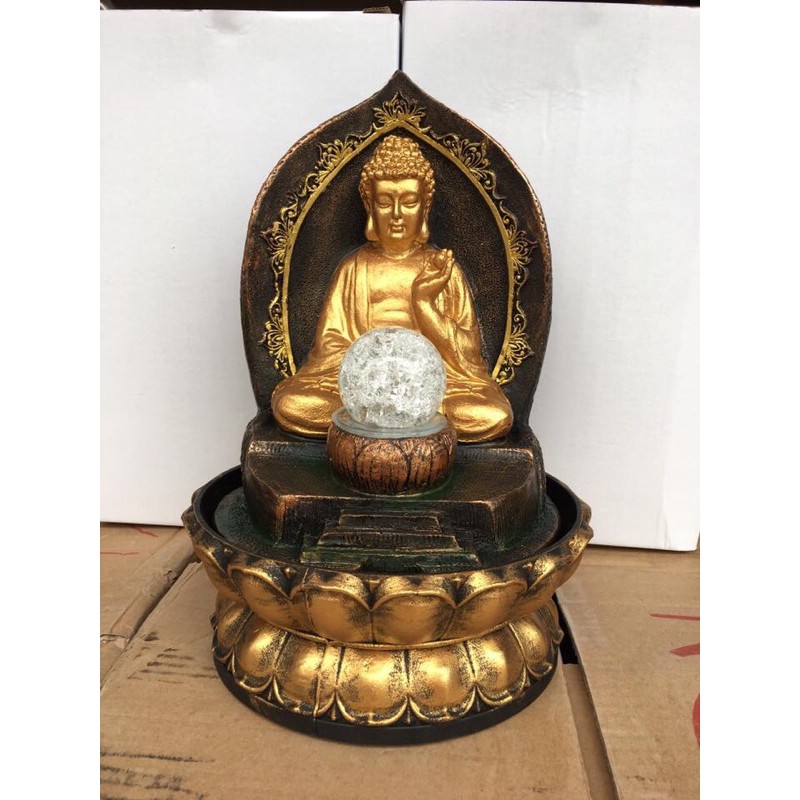 Thác nước phong thủy để bàn tiểu không nói rót trà