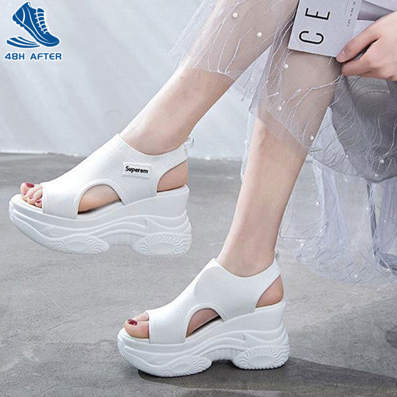 48H AFTER Xăng Đan Giày Nữ Đế Dày Tăng Chiều Cao Bên Trong Đế Dày Phù Hợp