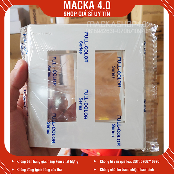 Mặt 1,2,3,4,6, Mặt gắn MCB Full Color thiết bị điện panasonic màu trắng chống cháy chống va đập ( loại hạt nhỏ)