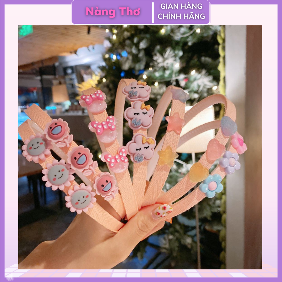 Bờm/Cài Tóc Cho Bé Đính Hoa Xinh Xắn Đáng Yêu
