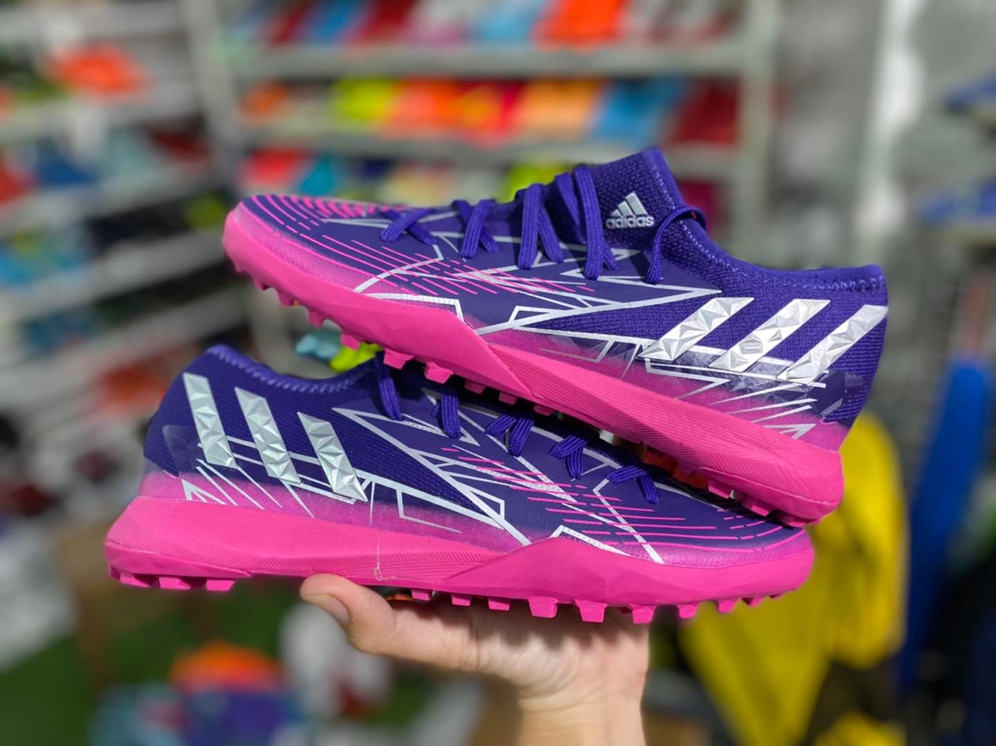[Rẻ vô địch] Giày Bóng Đá Predator Edge.3 Tím Than Hàng Cao Cấp