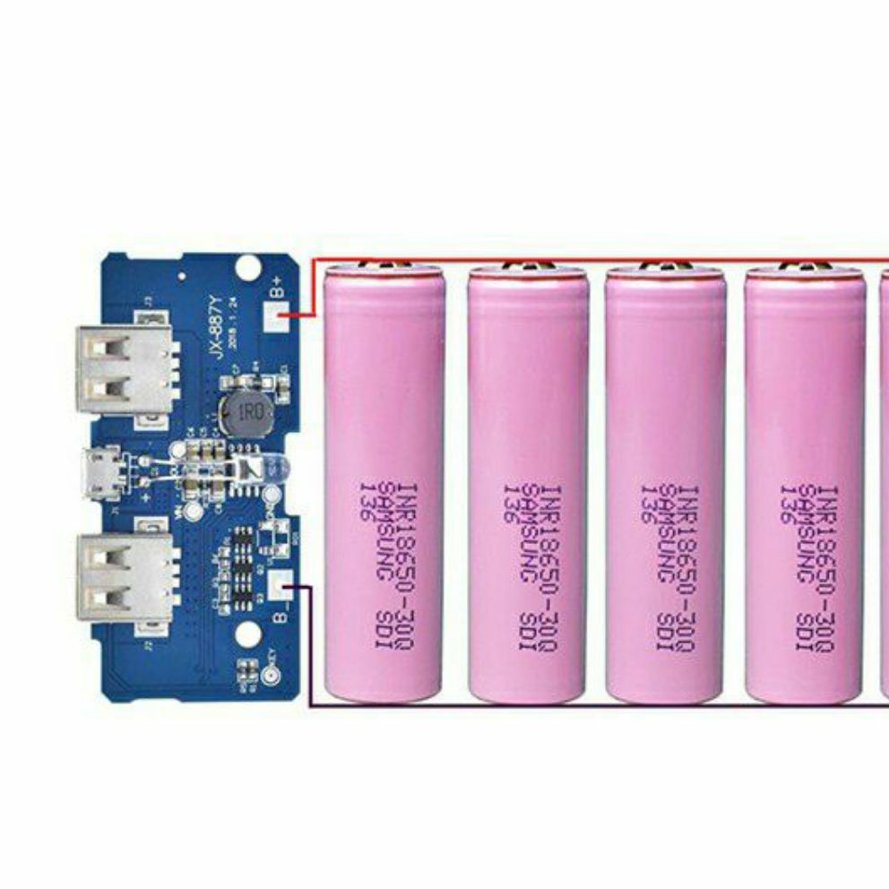 Mạch Sạc Dự Phòng 2 Ngõ ra USB(1A và 2A) đèn báo pin