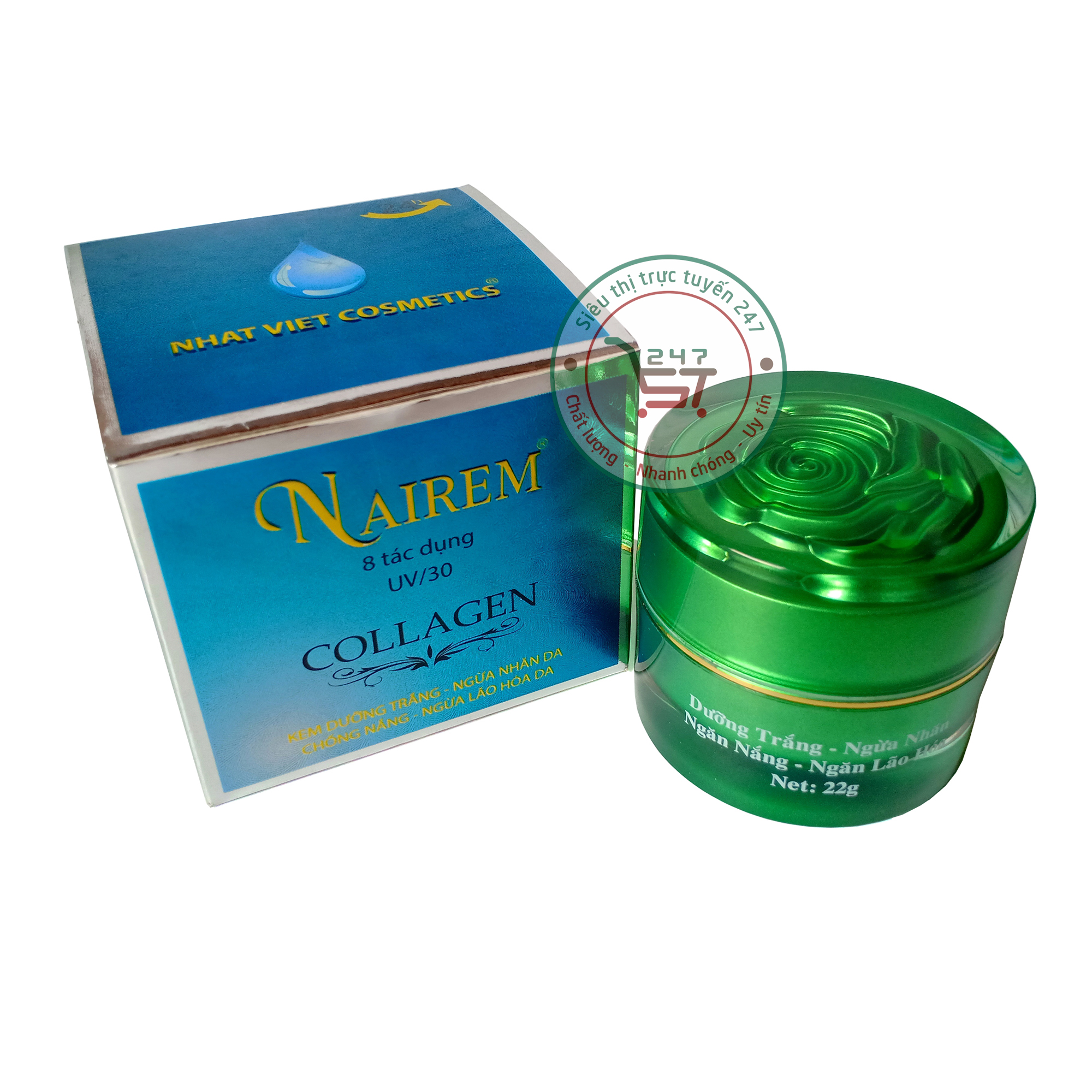 Kem dưỡng Trắng da mặt Ngừa nhăn da Chống nắng Ngừa lão hóa da Nairem 15g