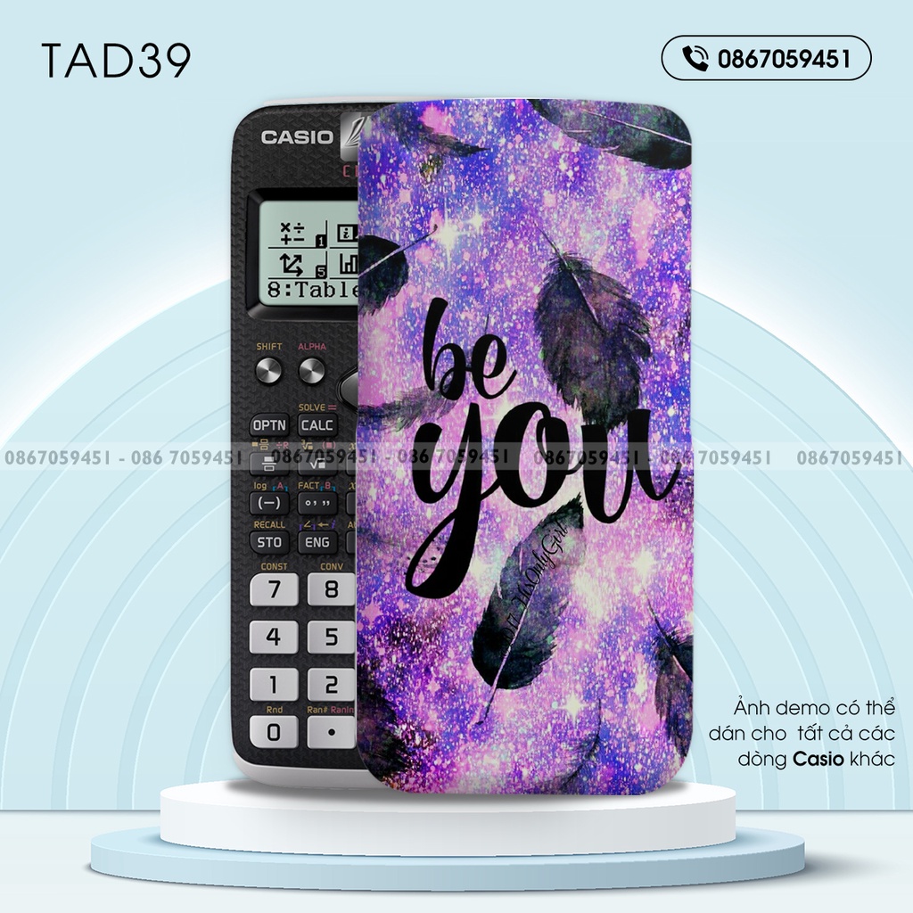 Skin dán máy tính CASIO In Hình Độc LạBộ 8 (Casio 570 / Casio 570-2nd/ Casio 580 /Vinacal..) tadb8