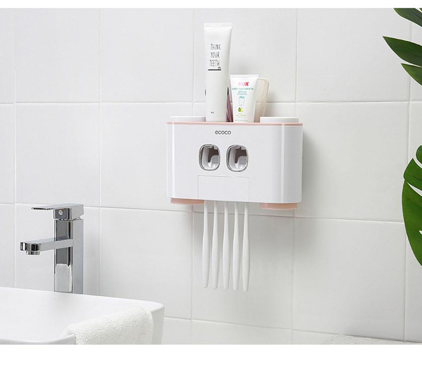 Bộ nhả kem đánh răng cao cấp ECOCO + tặng kèm 04 cốc (03 màu lựa chọn)