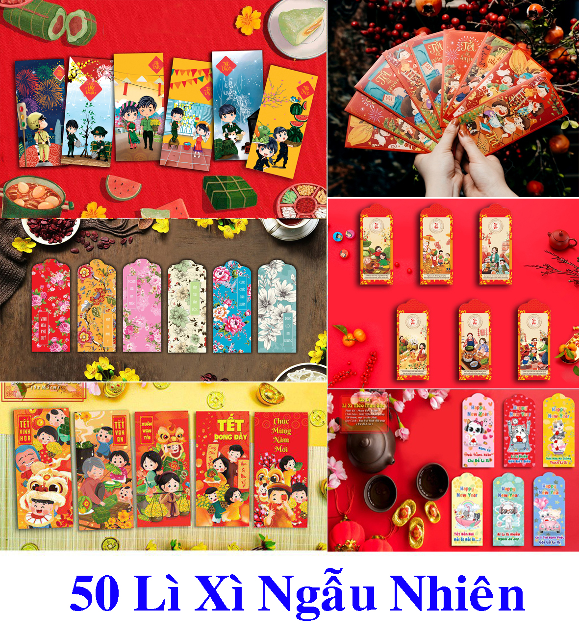 Bộ 100 lì xì tết