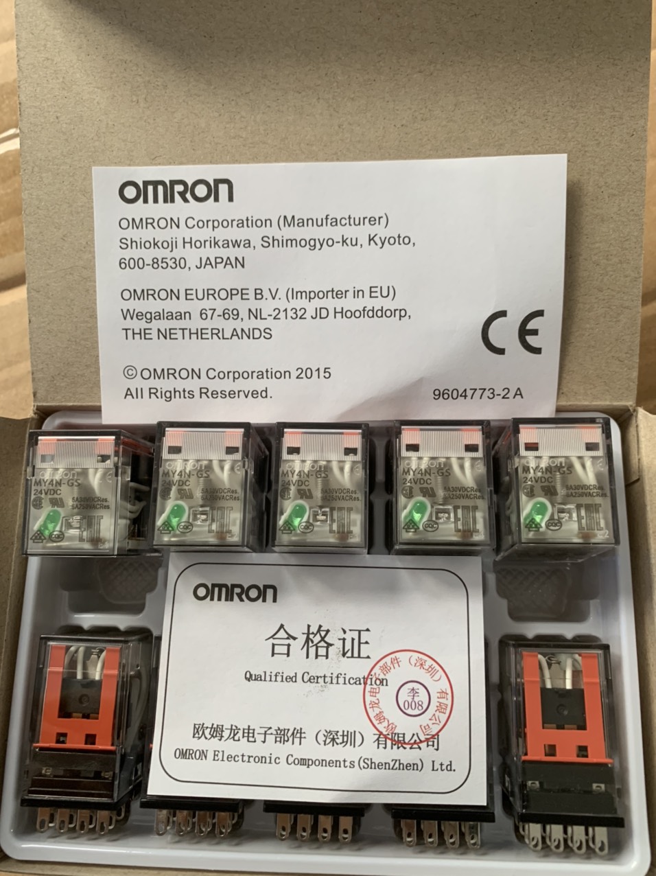 Rơ le trung gian Omron MY4N-GS 14 chân 24VDC
