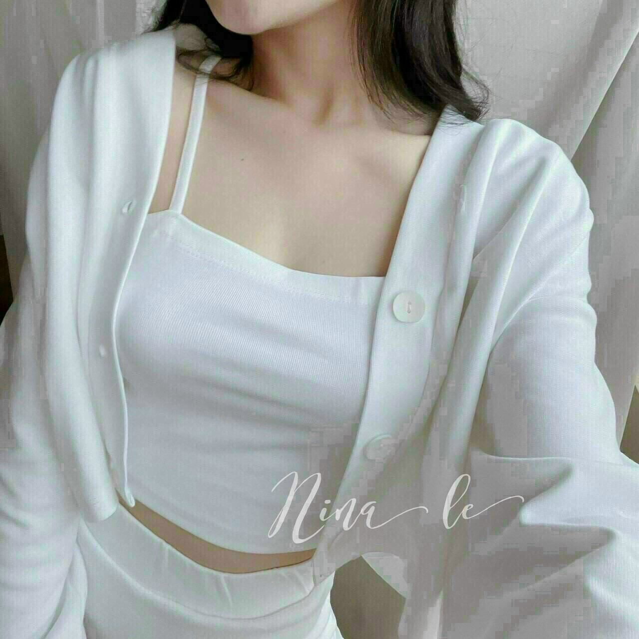Sét 3 món siêu cute ( áo trong có mút ) kèm chân váy mini dễ thương