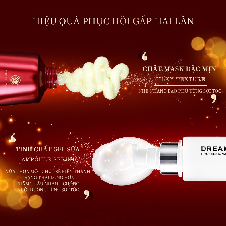 [HCM]Combo Mask Ủ Tóc + Tính chất dưỡng phục hồi tóc AHA DREAM TREND