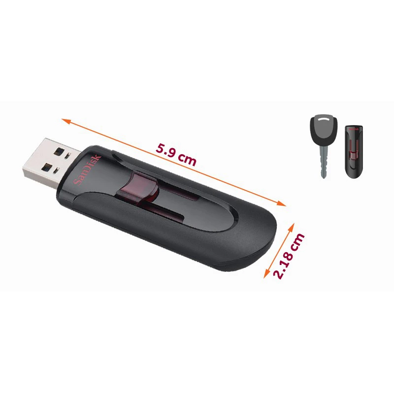 USB 3.0 SanDisk Cruzer CZ600 32GB tốc độ 100MB/s (Đen) Nhất Tín Computer