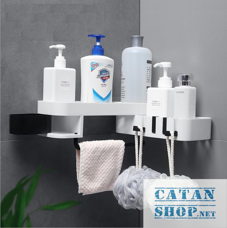 Bathroom rack toilet toilet wash basin wall towel storage bath hole wall hanging bathroom corner rack