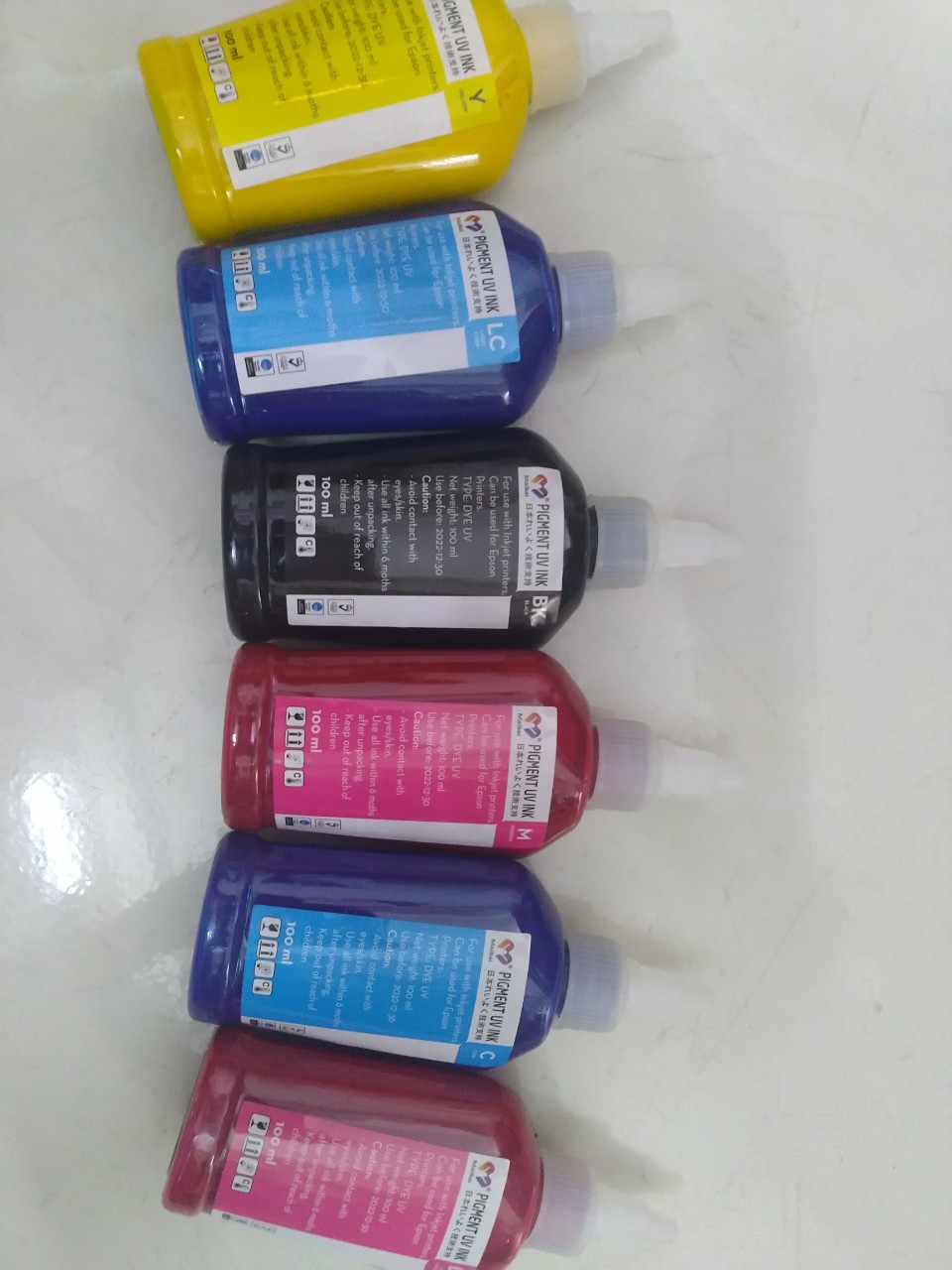 Mực Dầu (Pigment UV) chai màu đỏ loại 100ml-M