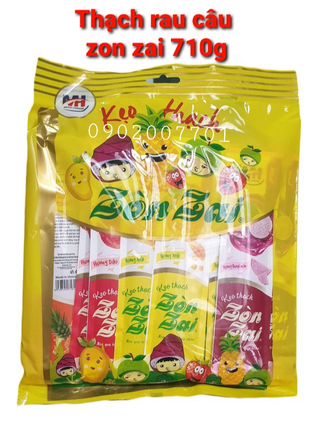 Kẹo thạch rau câu thanh dài Zòn Zai MH gói 400g/710g - đồ ăn vặt