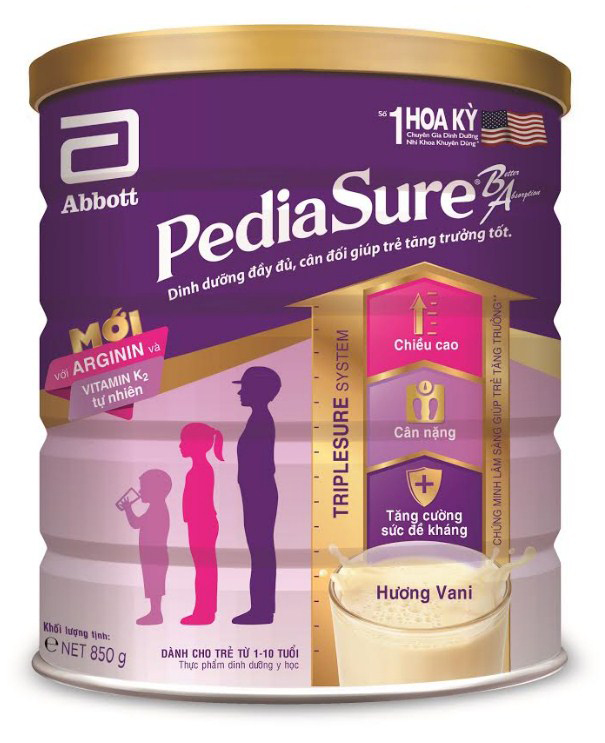 Sữa bột Pediasure B/A hương vani 850g