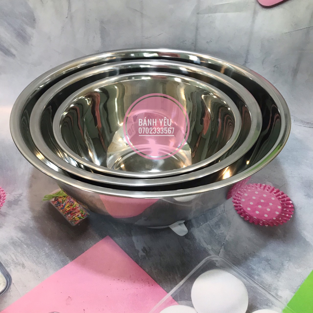 Tô Trộn/Âu Trộn Bột Inox 18cm-26cm