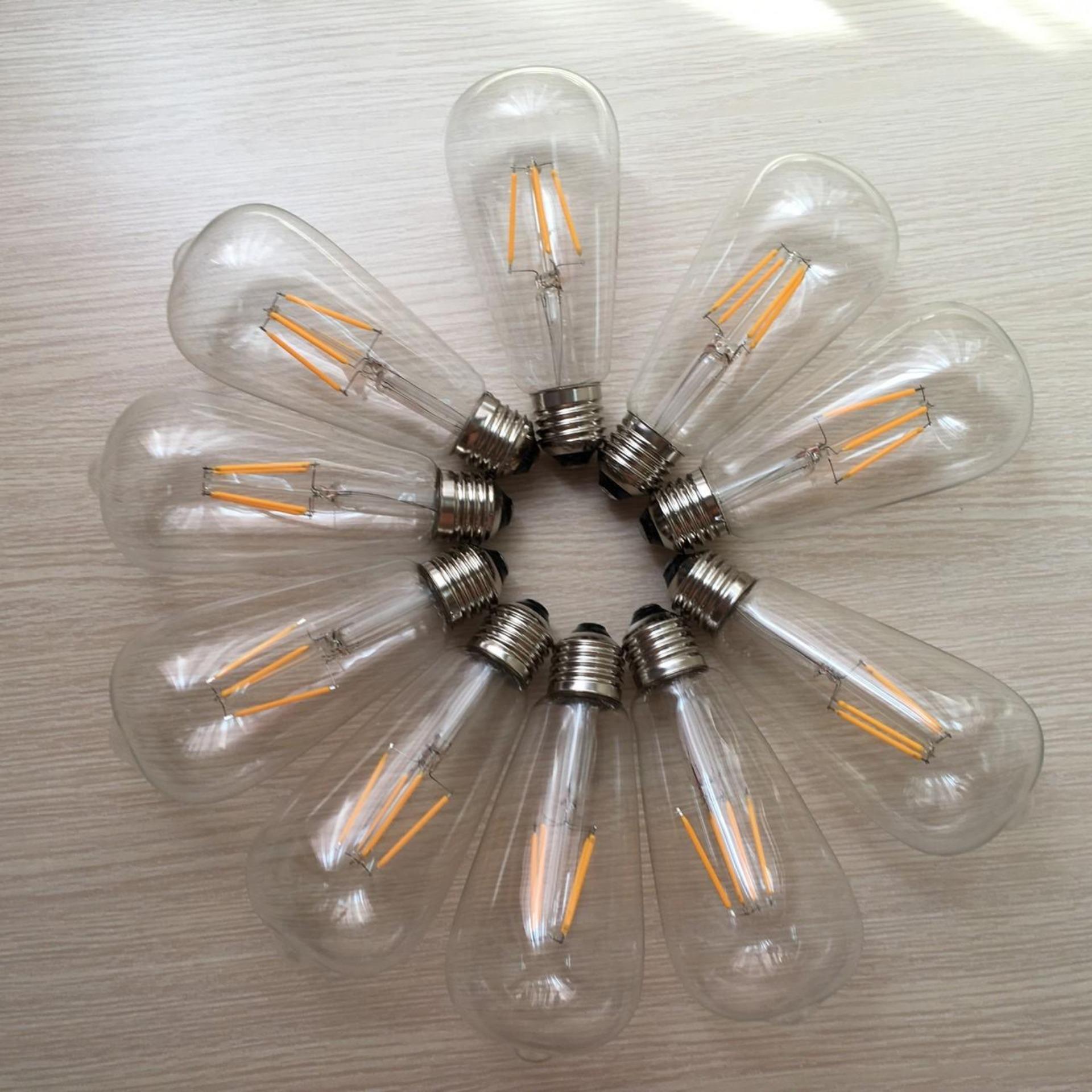 Bộ 10 đèn led giả dây tóc Edision ST64 4W ánh sáng vàng