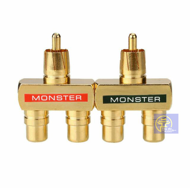 Jack chia AV (RCA) 1 ra 2 Monster (chân thẳng)